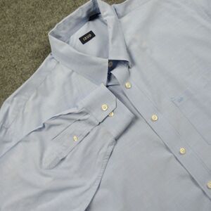 Izod Shirt Men 2XL XXL Blue Long Sleeve Button‎ Down Cotton